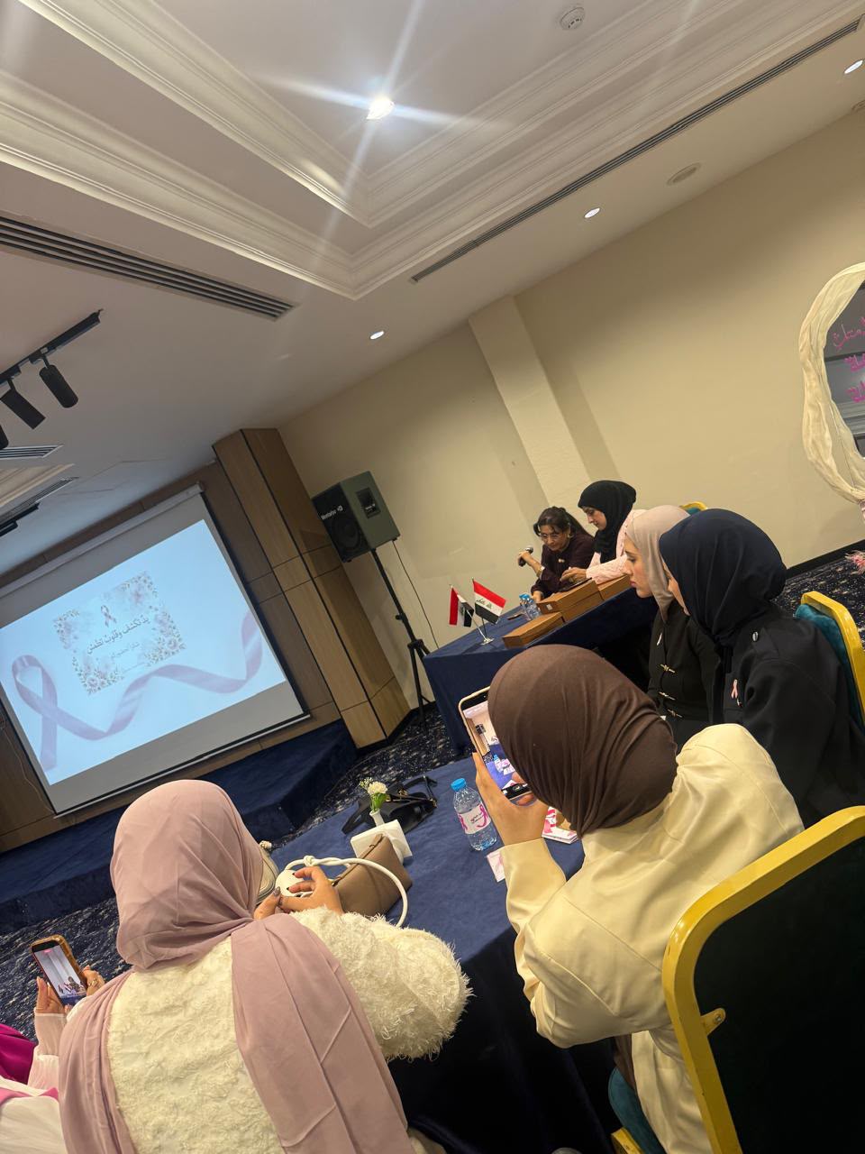 Najlaa Al-Saffar Participating in the Medical Awareness Workshop 'Your Safety is Your Family's Safety' - College of Pharmacy, University of Basrah